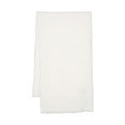 Witte Wol Jacquard Raffelrand Sjaal Tagliatore , White , Heren