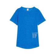 Kobaltblauw Linnen T-shirt Ines De La Fressange Paris , Blue , Dames
