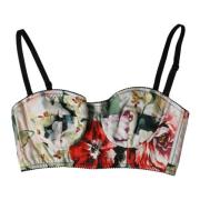 Bloemen Bustier Crop Top Dolce & Gabbana , Multicolor , Dames