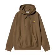 Hoodie met Amerikaans Script Carhartt Wip , Brown , Heren