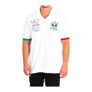 Wit Poloshirt Korte Mouw La Martina , White , Heren