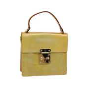 Pre-owned Leather handbags Louis Vuitton Vintage , Yellow , Dames