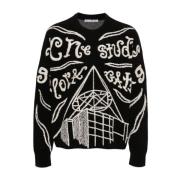 Zwarte Sweaters met 5.0cm Rand Acne Studios , Black , Dames