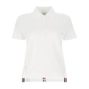 Klassiek Polo Shirt voor Mannen Thom Browne , White , Dames