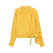 Elegante Crepe Blouse met Knoopceintuur Ines De La Fressange Paris , Y...