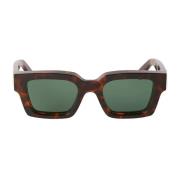 Vierkante Frame Zonnebril Virgil Model Off White , Brown , Unisex