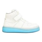 Italiaanse Leren Sneakers Aquarius Stijl Santoni , White , Dames