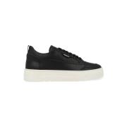 Dierenprint Leren Sneakers Antony Morato , Black , Heren