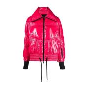 Fuchsia Ski Jas met Functies Moncler , Pink , Dames