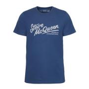 Steve McQueen Strike T-Shirt Barbour , Blue , Heren