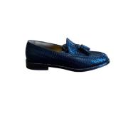 Klassieke Leren Loafer Schoen Corvari , Blue , Heren