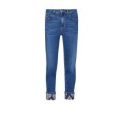 Denim Skinny Jeans Bloemenprint Liu Jo , Blue , Dames