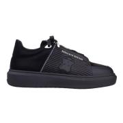 Zwarte Leren Sneakers Benjamin Berner , Black , Heren