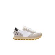 Studded Witte Sneakers Sun68 , Multicolor , Dames
