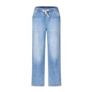 Crop Flared Jeans met Strassdetails Liu Jo , Blue , Dames