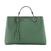 Groene Deer Shopper Tas Emporio Armani , Green , Dames