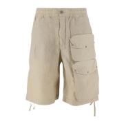 Nylon Cargo Shorts Beige Tunesië Ten C , Beige , Heren