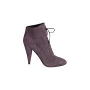 Pre-owned Leather boots Prada Vintage , Purple , Dames
