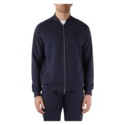 Regular Fit Katoen Zip Sweater Antony Morato , Blue , Heren