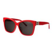 Stijlvolle zonnebril Bb0102Sa Balenciaga , Red , Dames