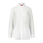 Zomer Crêpe Blouse Elodina Hugo Boss , White , Dames