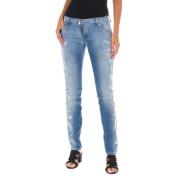 Khaki Slim-Fit Denim Jeans MET , Blue , Dames