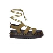 Gedempte Olijf Nartilla Sandalen Dr. Martens , Green , Dames