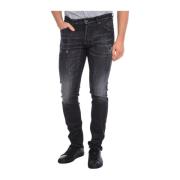 Recht Gesneden Lange Broek Dsquared2 , Black , Heren