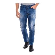 Rechte Snit Lange Broek Dsquared2 , Blue , Heren