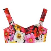 Bloemen Bustier Crop Top Dolce & Gabbana , Multicolor , Dames