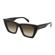 Stijlvolle zonnebril Am0299S Alexander McQueen , Brown , Dames