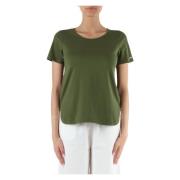 Katoenen T-shirt met ronde hals Sun68 , Green , Dames