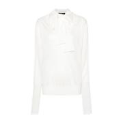 Wit Gebreide Kleding Dames Ss24 Fabiana Filippi , White , Dames