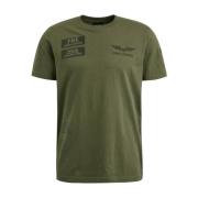 Korte Mouw R-hals Jersey T-shirt PME Legend , Green , Heren