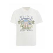 T-shirt met voorprint, korte mouw Pure Path , White , Heren