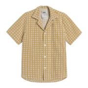 Geruite Terry Shirt OAS , Yellow , Heren
