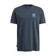 Korte Mouw Regular Fit T-shirt Cast Iron , Blue , Heren