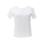 Wit Logo T-shirt Lente Zomer Collectie Moschino , White , Dames