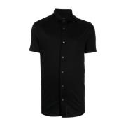 Zwarte Overhemden Ss24 Herenkleding Emporio Armani , Black , Heren