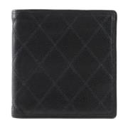 Pre-owned Leather wallets Chanel Vintage , Black , Dames