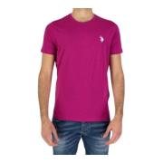 Casual Katoenen T-Shirt U.s. Polo Assn. , Pink , Heren