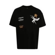 Icarus Zwart Katoenen T-Shirt Represent , Black , Heren