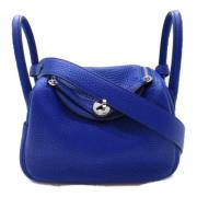 Pre-owned Leather crossbody-bags Hermès Vintage , Blue , Dames