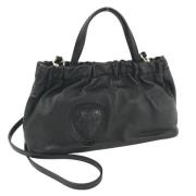 Pre-owned Leather handbags Gucci Vintage , Black , Dames