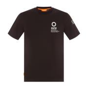 Casual Katoenen T-shirt Suns , Black , Heren