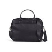 Zwarte leren laptoptas Howard London , Black , Heren