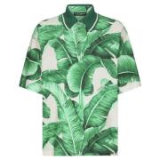 Banana-tree Print Polo Shirt Dolce & Gabbana , Green , Heren
