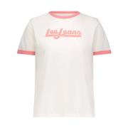 Ringer T-shirt Lee , Beige , Dames