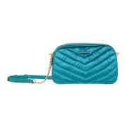 Fluwelen Schoudertas Elegant Stijl Carlo Colucci , Blue , Dames