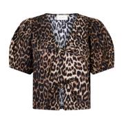 Luipaardprint Blouse Bianca Leo Neo Noir , Multicolor , Dames